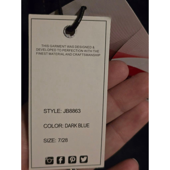 Women's Judy Blue Jeans, Size 7/28, Dark Blue - Picture 5 of 7